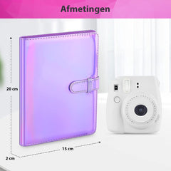 YONO Fotoalbum 128 voor Instant Camera Fotopapier - Fotoboek Geschikt voor Fujifilm Instax Mini 12 / 11 / 9 / 8 / 7s / 25 / 90 / Link / SP-2 / Liplay - Film Polaroid - Kodak en Meer - Paars