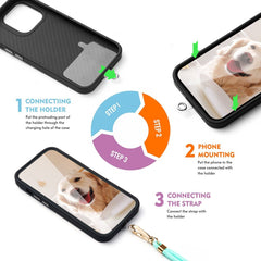 YONO Telefoonkoord Universeel - Nylon Telefoon Ketting Verstelbaar - Turquoise