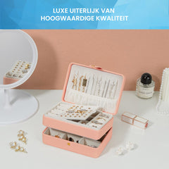 YONO Sieradendoosje - Doos voor Juwelen / Ringen / Kettingen / Oorbellen / Armbanden - Sieraden Organizer - Houder en Opberger - Opbergsysteem - Roze