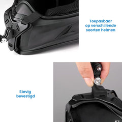YONO Helmet Mount geschikt voor GoPro - Helm Bevestiging Strap - Zwart