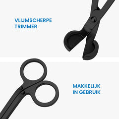 YONO Wick Trimmer - Kaarsen Schaar - Lont Knipper Kaars - Kaarsenknipper - Zwart