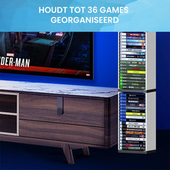 YONO Spellen Houder XL - Geschikt voor Playstation PS 5 / 4 / Xbox Series X / S - Game Organizer met Controller Houder - Tot 36 Games