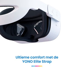 YONO Elite Strap met VR Cover geschikt voor Oculus Quest 2 - Verstelbare Comfortabele Strap met Hoofdkussen Meta Quest 2 - 3D Bril Accessoires - Wit