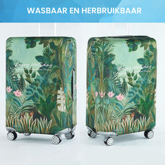 YONO Kofferhoes Elastisch - Wasbare Koffer Beschermhoes - L - Tropical Green