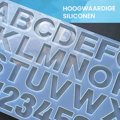 YONO Epoxy Mallen Letters en Cijfers - Siliconen Mal - Alfabet