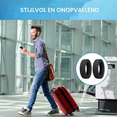 YONO Siliconen Kofferwiel Beschermers met Profiel - 8 Stuks - Zwart