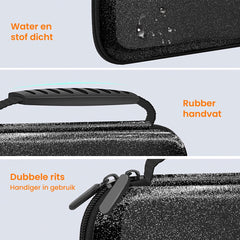 YONO Glitter Case geschikt voor Nintendo Switch / Switch OLED - Opbergtasje Hoesje - Beschermhoes - Zwart
