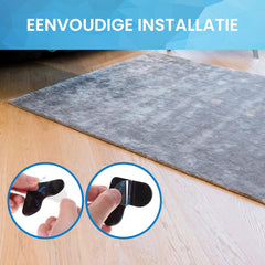 YONO Antislip Stickers Tapijt - Anti Slip Ondertapijt Vloerkleed - Rubber Zelfklevend Tapijttape - 4 Stuks