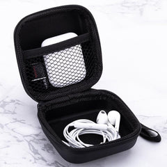 Bescherm Hoes - Hard Case - Universeel hoesje voor oordopjes - Geschikt voor Bluetooth Headset - In-ear Oortjes - Earpods – Zwart