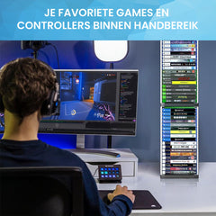 YONO Spellen Houder XL - Geschikt voor Playstation PS 5 / 4 / Xbox Series X / S - Game Organizer met Controller Houder - Tot 36 Games