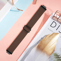 YONO Bandje geschikt voor Fitbit Inspire 2 - Nylon Stretch - Bruin