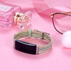 YONO Bandje geschikt voor Fitbit Inspire/HR/2 - Nylon - Multicolour