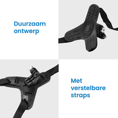 YONO Helmet Mount geschikt voor GoPro - Helm Bevestiging Strap - Zwart