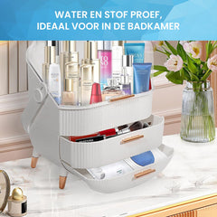 YONO Make Up Organizer Ladekast - Opbergdoos voor Skincare en Sieraden - XL - Wit