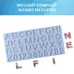 YONO Epoxy Mallen Letters en Cijfers - Siliconen Mal - Alfabet