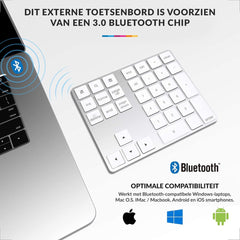 YONO Numpad Draadloos – Numeriek Toetsenbord met Bluetooth – Keypad