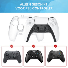 YONO Slim Case geschikt voor Playstation 5 Controller - Bescherming Hoesje PS5 - Transparant