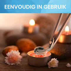 YONO Kaarsendover Set - Candle Snuffer / Wick Trimmer / Dipper - Kaars Dover Waxinelichtjes Accessoires - Bronze