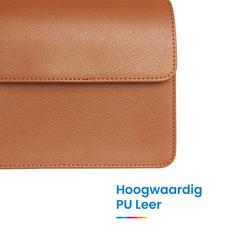 YONO Case geschikt voor Fujifilm Instax Wide 400 - Bescherm Hoes met Draagriem - Bruin