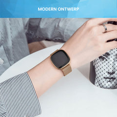 YONO Milanees Bandje geschikt voor Fitbit Versa 4 / Sense 2 – Rose Gold – Large