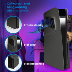 YONO Faceplate geschikt voor Playstation 5 SLIM Disc Edition - PS5 Console Skin Cover Accessoires - Zwart