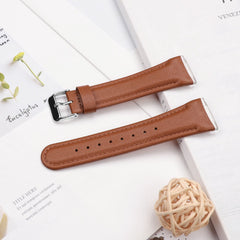 YONO Leer Bandje geschikt voor Fitbit Versa 4 / Sense 2 - Vervangende Lederen Armband - Bruin - Large