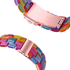 YONO Resin Schakel Bandje 20mm - Horlogebandje geschikt voor Samsung Galaxy Watch 7/6/5 / Pro / 4 / 3 / Active 2 - Garmin Approach / Forerunner / Venu 2 Plus / SQ / Vivomove - Polar Ignite / Unite – Huawei - Multicolour