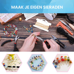 YONO Complete Sieraden Maken Starterspakket - Volwassenen Pakket - DIY Kettingen / Oorbellen / Armbanden - Onderdelen en Gereedschap Set - XL