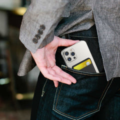 YONO Kaarthouder Siliconen geschikt voor Apple iPhone 14 / 13 / 12 - Magnetische Pasjeshouder Mag-safe - Slim Wallet - Zwart