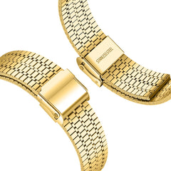 YONO Miami Schakel Bandje 22mm - Horlogebandje geschikt voor Samsung Galaxy Watch 46mm / 3 (45mm) / Gear s3 - Polar Vantage M2 / Grit X - Huawei Watch GT 3 (pro) / 2 - Amazfit GTR - Goud