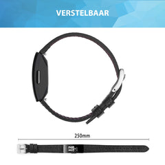 YONO Leer Bandje geschikt voor Fitbit Inspire 3 - Vervangende Lederen Armband - Zwart