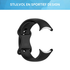 YONO Bandje geschikt voor Google Pixel 2 - Siliconen Armband - Zwart