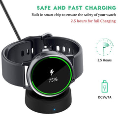 YONO Draadloze Oplader geschikt voor Samsung Galaxy Watch 6 / 6 Classic / Galaxy Watch 5 / 5 Pro / Galaxy Watch 4 / 4 Classic / Galaxy Watch 3 / Galaxy Watch Active / Active 2 - Oplaadkabel - Zwart