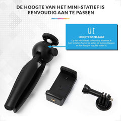 YONO Tripod Compact - Statief voor Smartphone en Camera - Vlog Stick