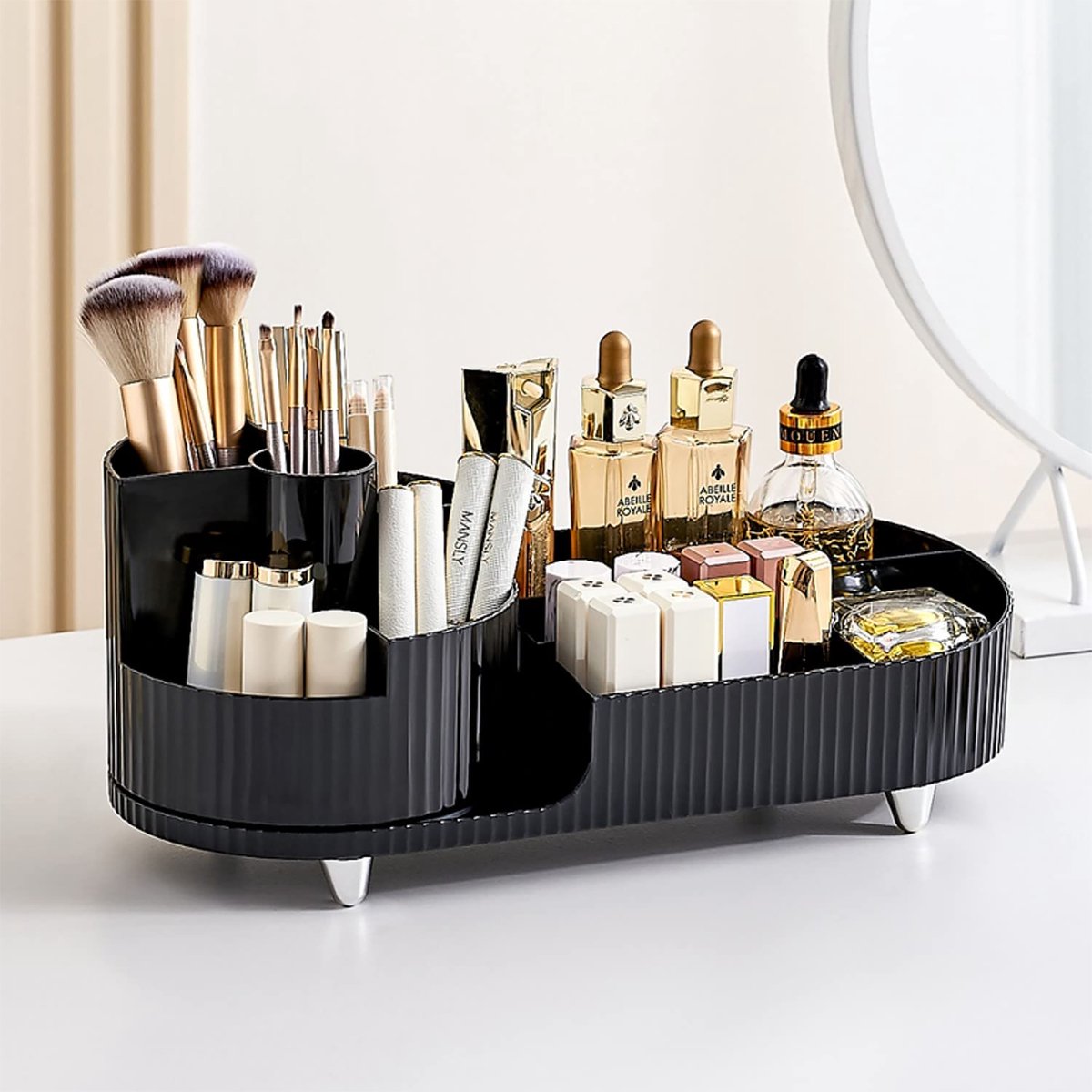 YONO Make Up Organizer Staand - Opbergsysteem voor Skincare / Parfum / Cosmetica / Lippenstift / Nagellak / Beauty Houder - Zwart