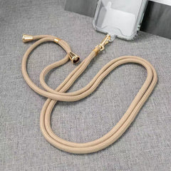 Telefoonkoord Universeel – Nylon Telefoon Ketting Verstelbaar – Phone Cord – Telefoon GSM Koord - Champagne