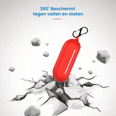 YONO Soft Case geschikt voor Sony WF-C700N - Hoesje met Clip - Rood