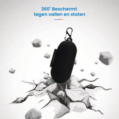 YONO Soft Case geschikt voor Sony WF-C700N - Hoesje met Clip - Zwart