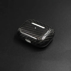 YONO Carbon Hoesje geschikt voor Apple Airpods 3 – Hard Case - Koolstofvezel Beschermhoes - Zwart