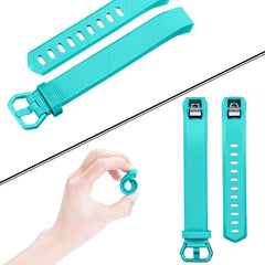 YONO Siliconen Bandje geschikt voor Fitbit Alta (HR) – Turquoise - Large