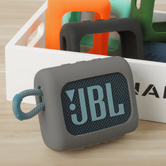 YONO Siliconen Case geschikt voor JBL Go 3 - Hoesje - Beschermhoes - Skin - Grijs