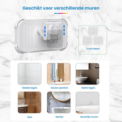YONO Waterdichte Telefoonhouder Badkamer - Geschikt voor Douche en Bad - Waterproof Smartphone Houder - 360 Graden Roteerbaar - Wit