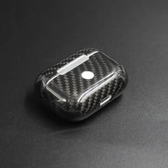 YONO Carbon Hoesje geschikt voor Apple Airpods 3 – Hard Case - Koolstofvezel Beschermhoes - Zwart