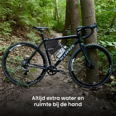 YONO Frame Tas Fiets met Bidonhouder - Geschikt voor Racefiets / Mountainbike - Alternatief voor Stuurtas / Zadeltas - Zwart