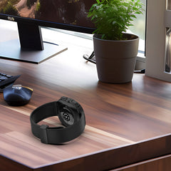 YONO Sport Leren Bandje geschikt voor Samsung Galaxy Watch Ultra 47mm - Siliconen en Leer Hybride Horlogebandje - Zwart