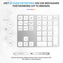 YONO Numpad Draadloos – Numeriek Toetsenbord met Bluetooth – Keypad