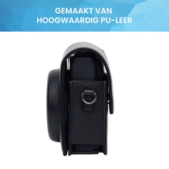YONO Case geschikt voor Fujifilm Instax Mini 99 - PU Leer Hoesje met Schouderriem - Zwart