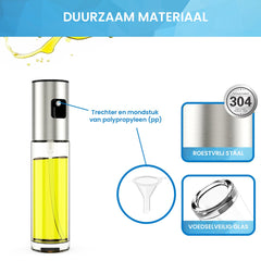 YONO Olijfolie Sprayer Navulbaar - Bakspray - Olie Fles - Oliespuit - 100ml