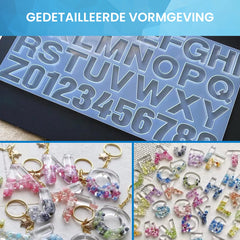 YONO Epoxy Mallen Letters en Cijfers - Siliconen Mal - Alfabet