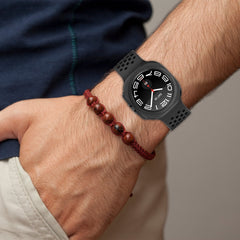 YONO Siliconen Sport Air Bandje geschikt voor Samsung Galaxy Watch Ultra (47mm) - Zwart